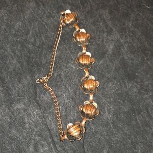 Vintage Copper Flower Necklace